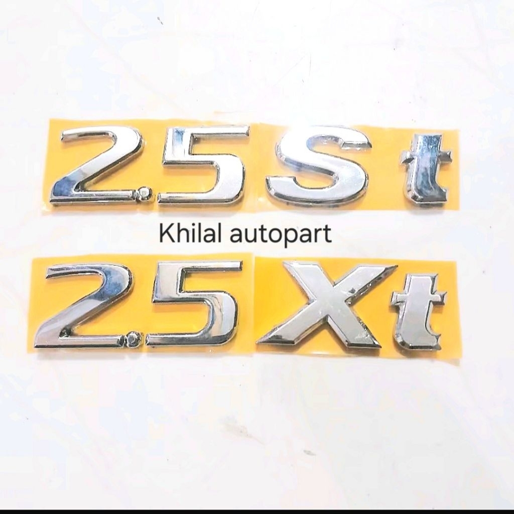 Emblem Logo Tulisan 2.5/ Xt /St Original Dengan Perekat Kualitas Terbaik Car