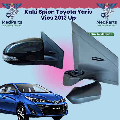Kaki Breket Braket Bracket Kaca Spion Toyota Yaris Lele Vios Gen 3  Baru Import  2013 2014 2015 2016