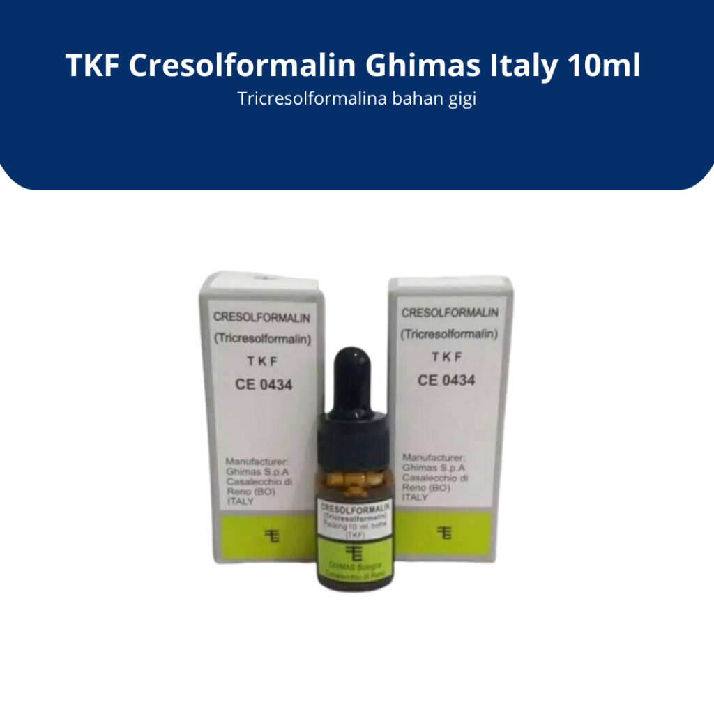 TKF Cresolformalin Ghimas Italy 10ml Tricresolformalina bahan gigi