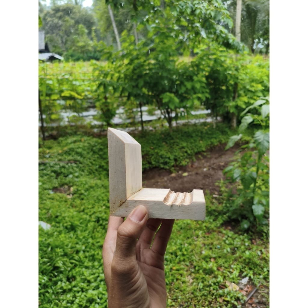 stand holder hp tab ipad kayu minimalis