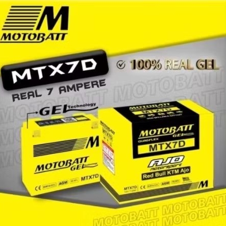 Aki Motobatt MTX7D Untuk Scorpio, Nouvo, Sport200cc, Tiger, Hercules, Jaguad