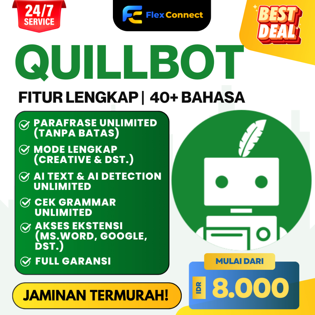 AKUN QUILLBOT PREMIUM | SOFTWARE PARAFRASE | FULL GARANSI