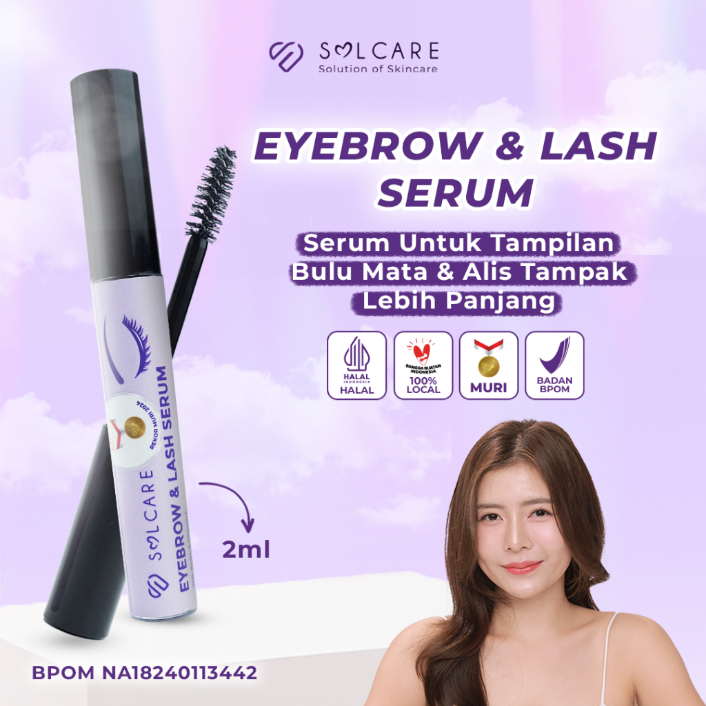 [COD] Solcare Eyebrow & Lash Serum - Serum Perawatan Alis & Bulu Mata dengan Biotin & Vitamin E