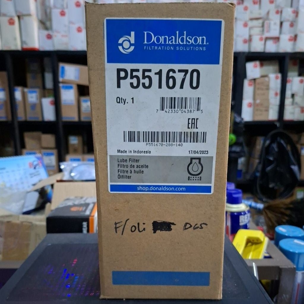 Lube Filter / Filter Oli D65 ( P551670 ) Donaldson