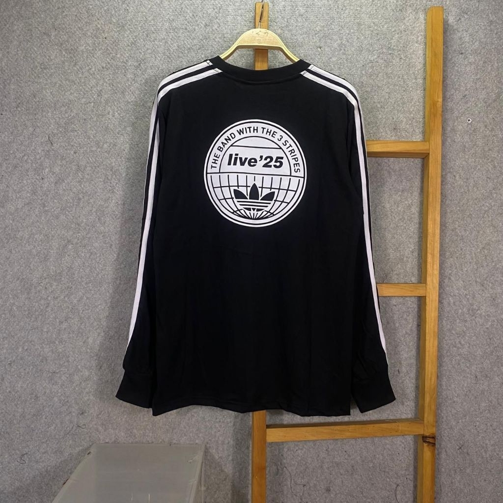 Kaos Lengan Panjang Oasis Black White Tour 2025 Merch Fulltag