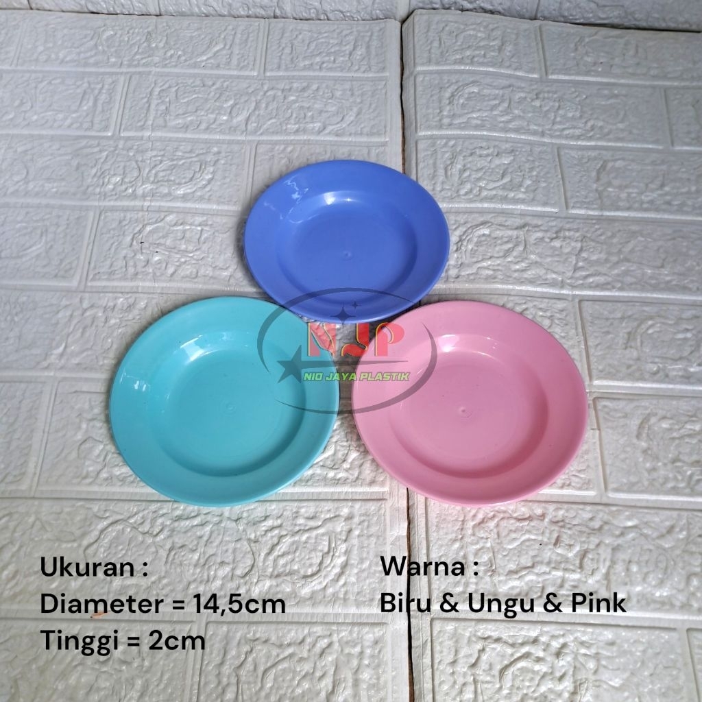 (Paket Hemat 12pcs)piring plastik 6 KVN/piring sambal/piring mini/piring serbaguna/lepek plastik/lep
