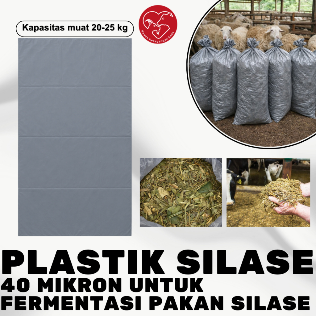 Plastik Silase Fermentasi Pakan Ternak Kambing Domba Tebal 40 Mikron