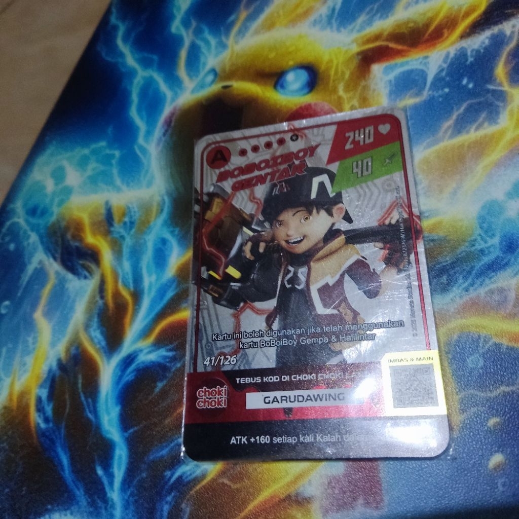 kartu boboiboy gentar