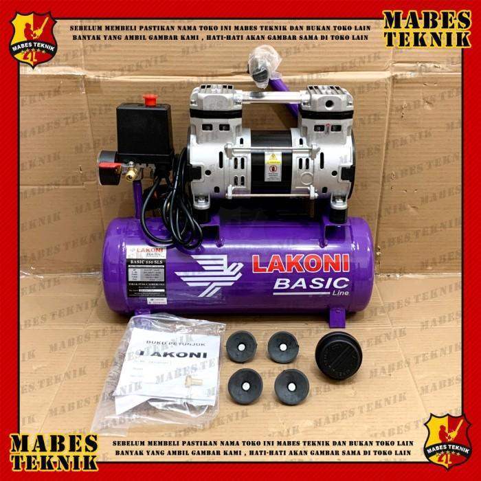 KOMPRESOR LAKONI BASIC 550 SL SERIES - TIPE OILESS TERBARU SILENT TANPA OLI 10 LITER - 0,75HP 550WAT
