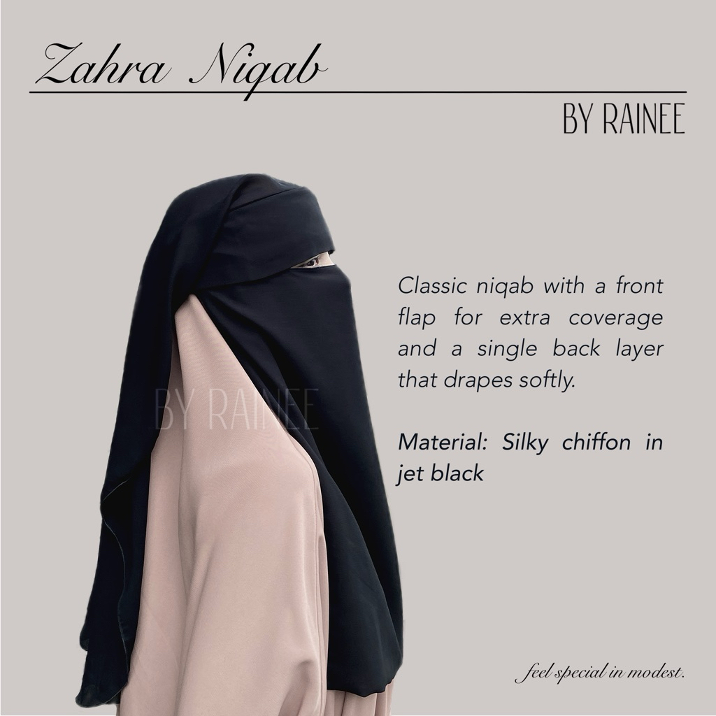Zahra Niqab | Cadar dengan poni flap