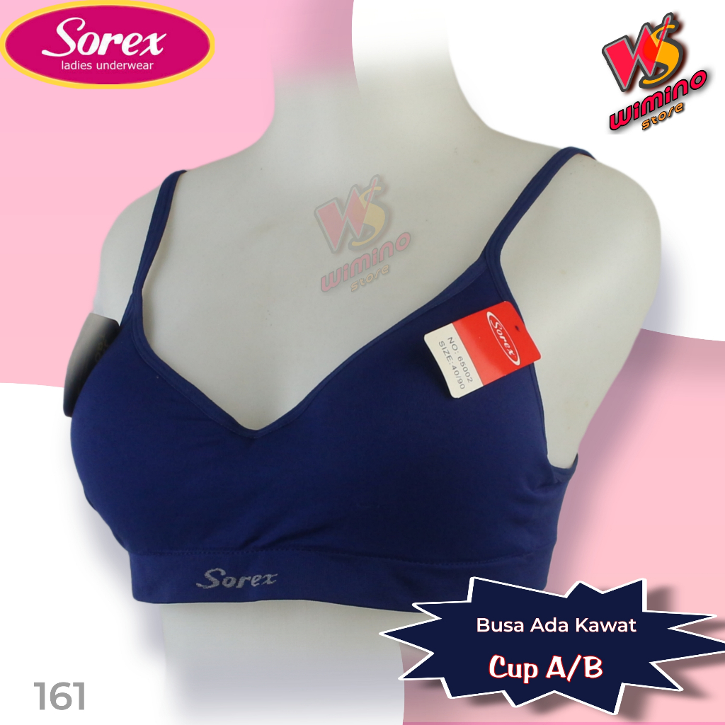 C161 Sorex Bra Busa Tipis Ada Kawat Cup B Dua Pengait, Bra Kawat Size 34 - 40