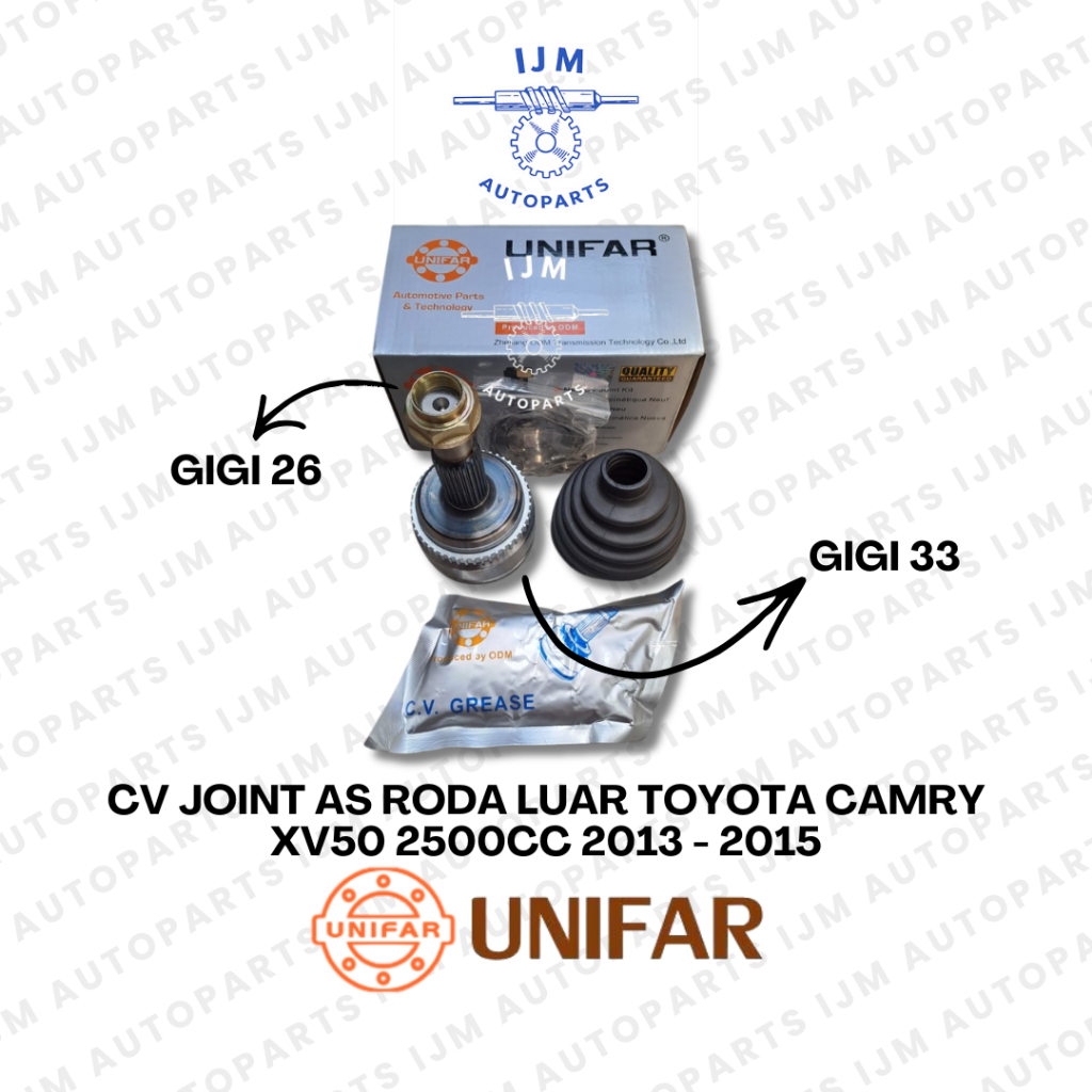 CV Joint As Roda Luar Toyota Camry XV50 2500cc 2013 - 2015 Unifar
