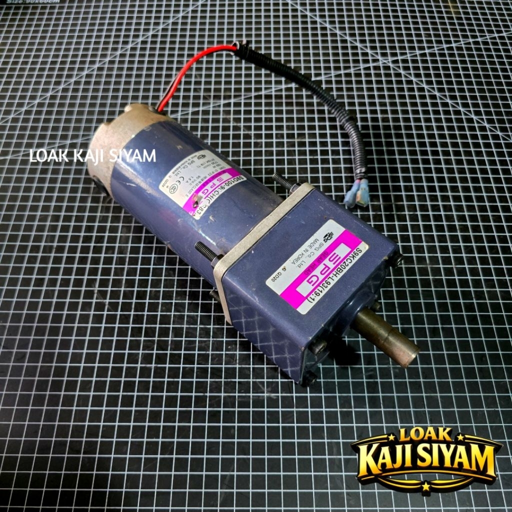 DC Dinamo Motor Gearbox SPG 90V 100W Ratio 1:19 90Rpm