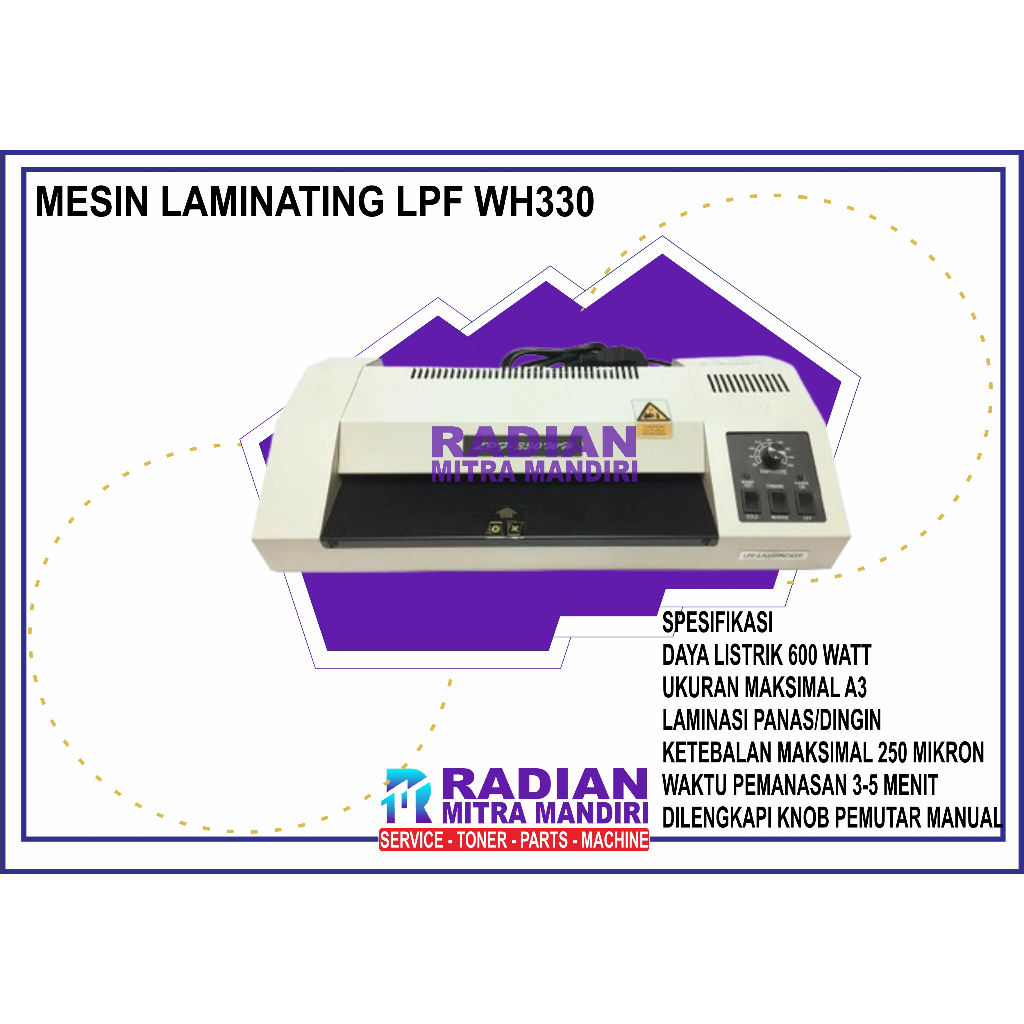 MESIN LAMINATING LPF 330 FGK 330 VTEC 330 SIZE A3