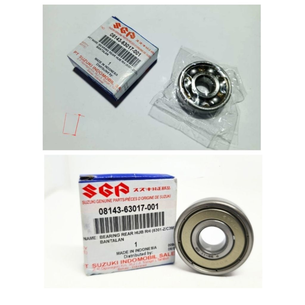 bearing klaher laher 6301 velg roda rasio original Suzuki sgp