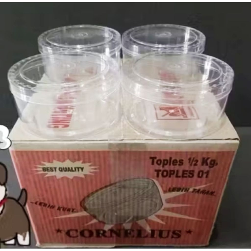 Toples Nastar Cornelius 01 Plastik 500 Gram / Toples Kue Kering Cornelius 500 Gr / Toples Kornelius