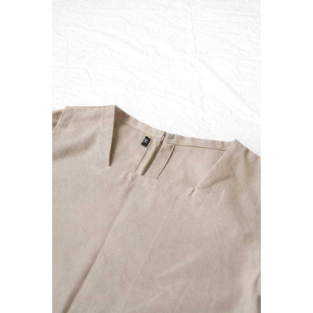 Dress Anak Perempuan Linen Bangkok Lengan Panjang | Dress Anak Simple Elegan | Baju Anak Perempuan F