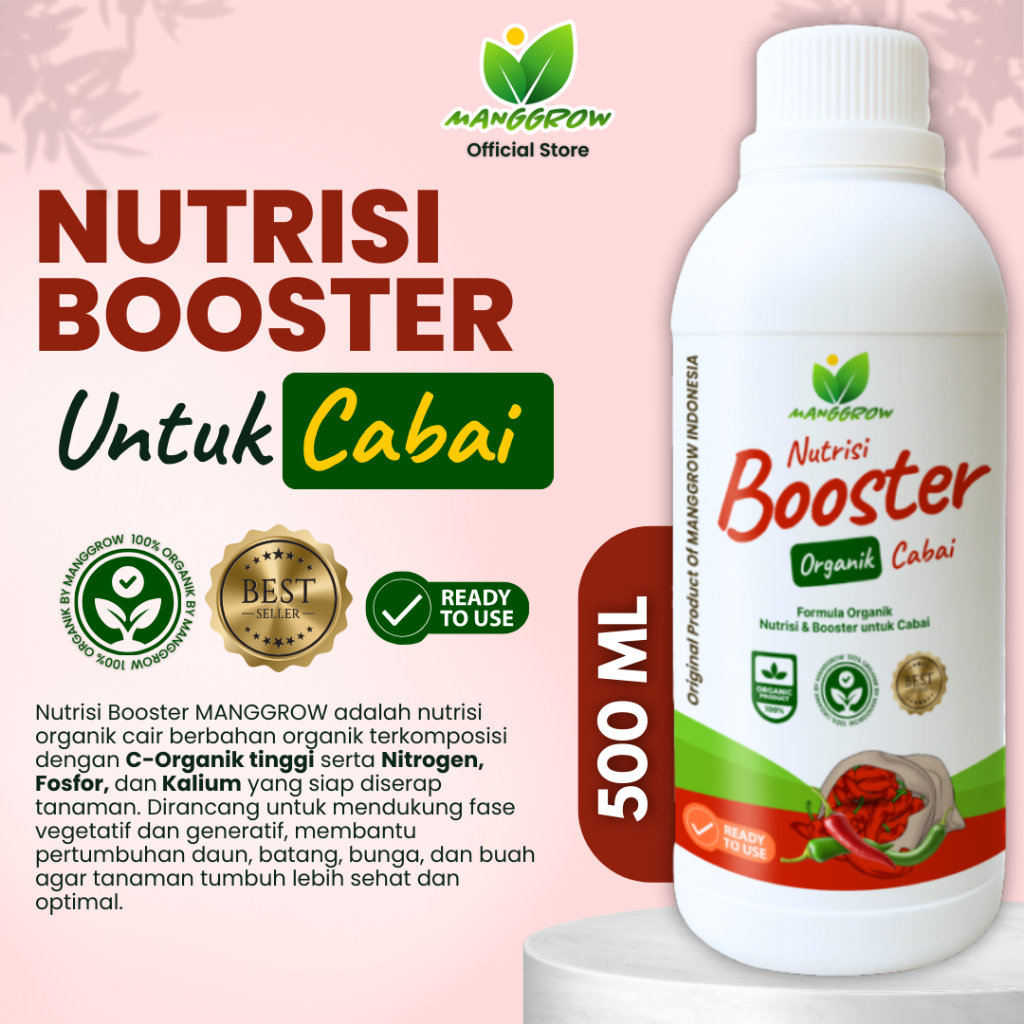 POC BOOSTER CABAI CABE - Pupuk Booster Organik Cair 500 ML CABAI CABE berbuah lebat Tanaman Cabe ZPT