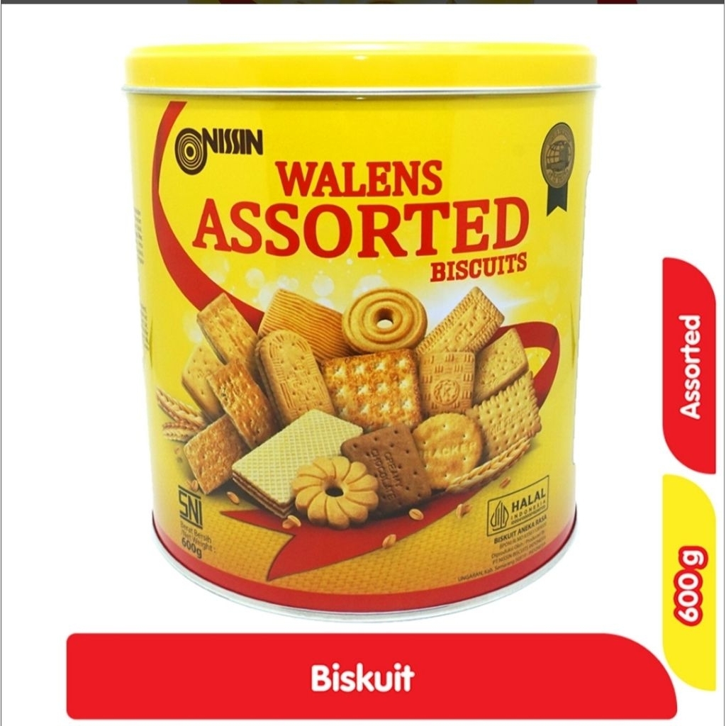 Nissin Walens Biskuit Kaleng Assorted 600 g