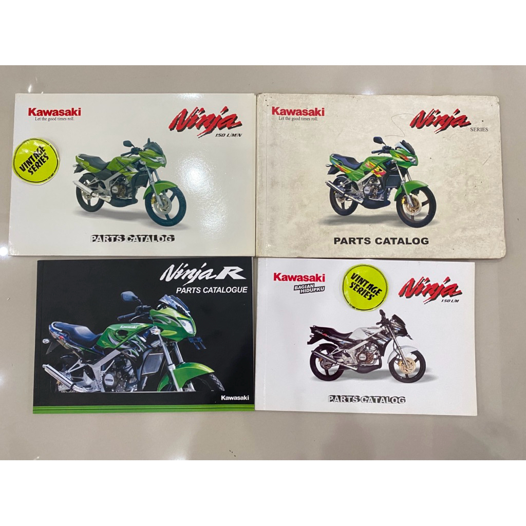 PANDUAN BUKU KATALOG SPAREPART KAWASAKI NINJA R RR SS, Buku parts katalog Ninja 150 2 tak  Ninja RR 