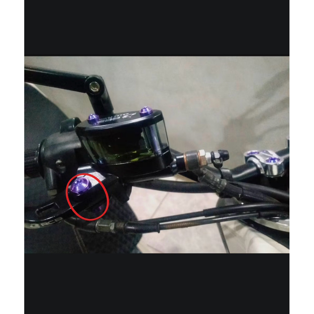 BAUT TITANIUM TOJOSAN HANDLE RCB E2 E3 HARGA 1 BAUT 1 MUR