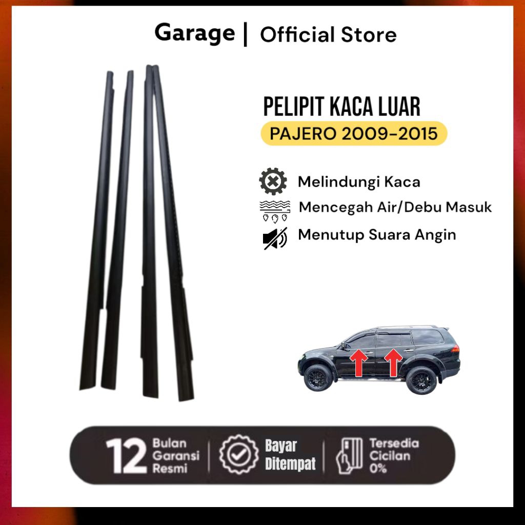 Pelipit Kaca Luar Mitsubishi Pajero 2009-2015 Weather Strip