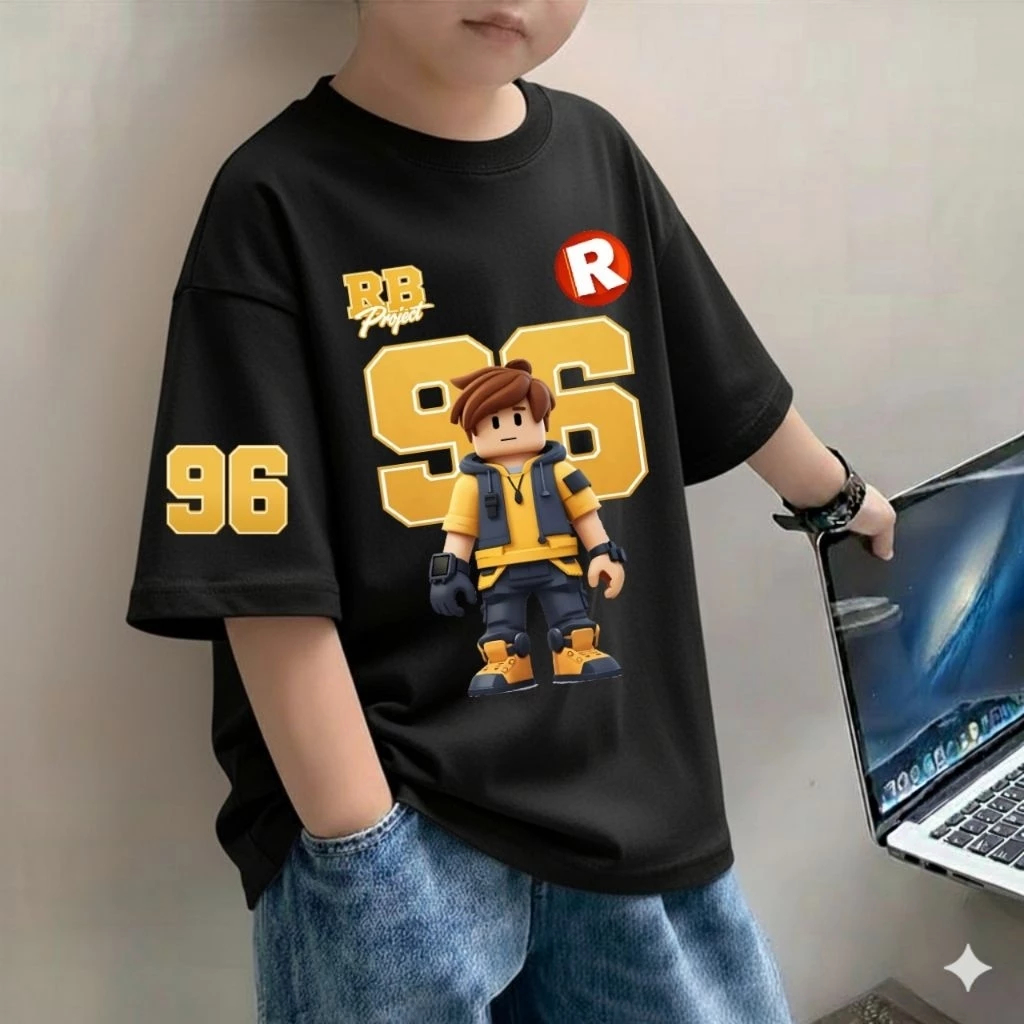 TEEFORME KAOS ROBLOX NUMBER 96 - Baju Atasan Anak dan Remaja Laki-Laki Perempuan 4-14 Tahun I Tshirt