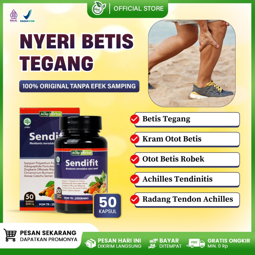 Obat Nyeri Betis Tegang - Kram Otot Betis Robek  - Achilles Tendinitis - Radang Tendon Achilles - Se