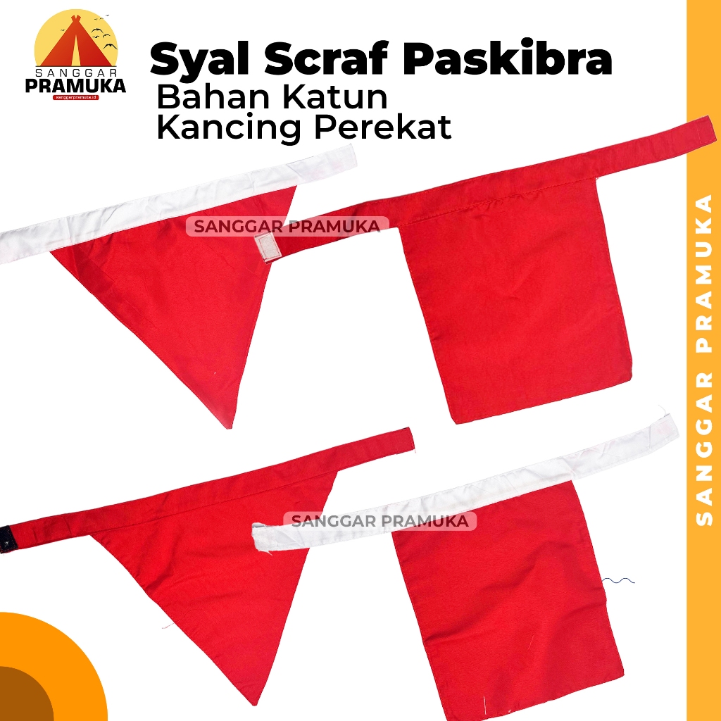 Syal Oto Paskibra / Scraf Leher Paskibra / Syal Paskibra / Syal Merah Putih