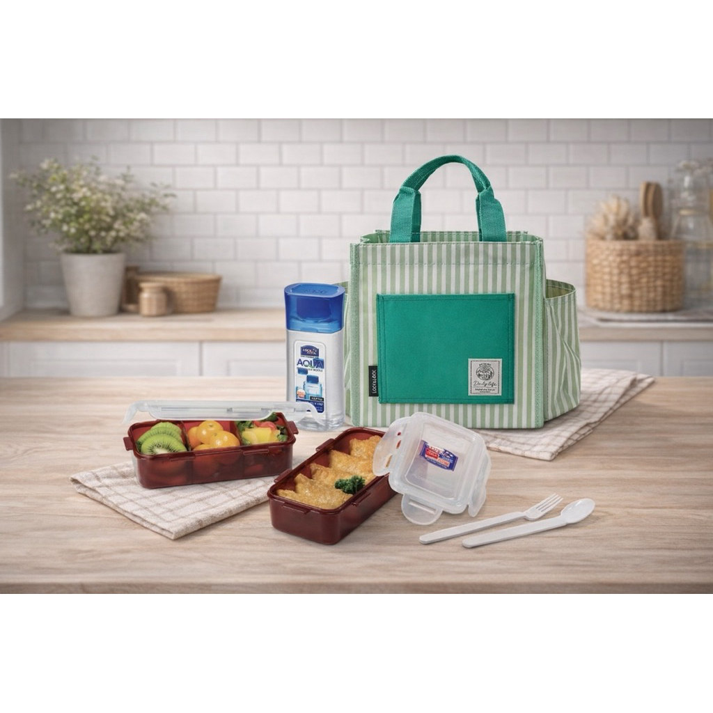 Lock & Lock Lunch Bag Set /New Lock&Lock Lunch Box Lock n Lock