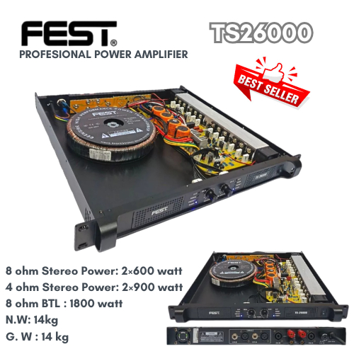 Power Fest TS 26000 Original Amplifier FEST TS26000 Class AB