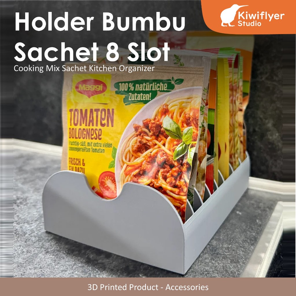 Holder Bumbu Sachet 8 Slot - Cooking Mix Sachet Kitchen Organizer