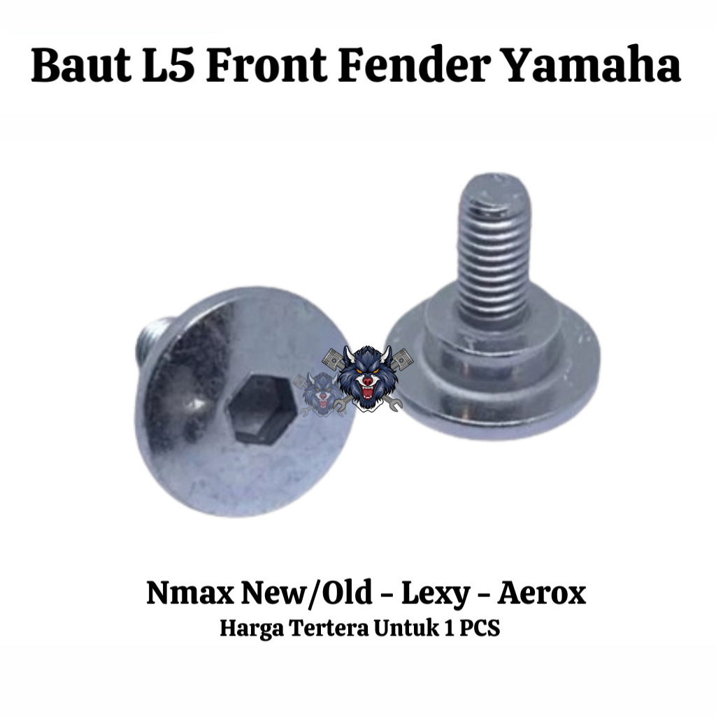 Baut body motor spakbor depan yamaha nmax aerox 155 lexi 125 kunci L 5