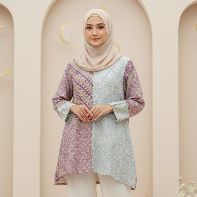 Tunik Viscose Muslim Modern ( Hanya Atasan ) | Tunik Bahan Viscose Batik