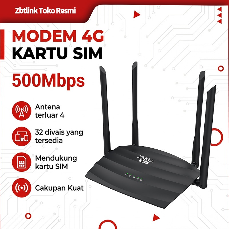Toko Resmi ZBTlink Router 4G 500Mbps Sim All Operator Wifi