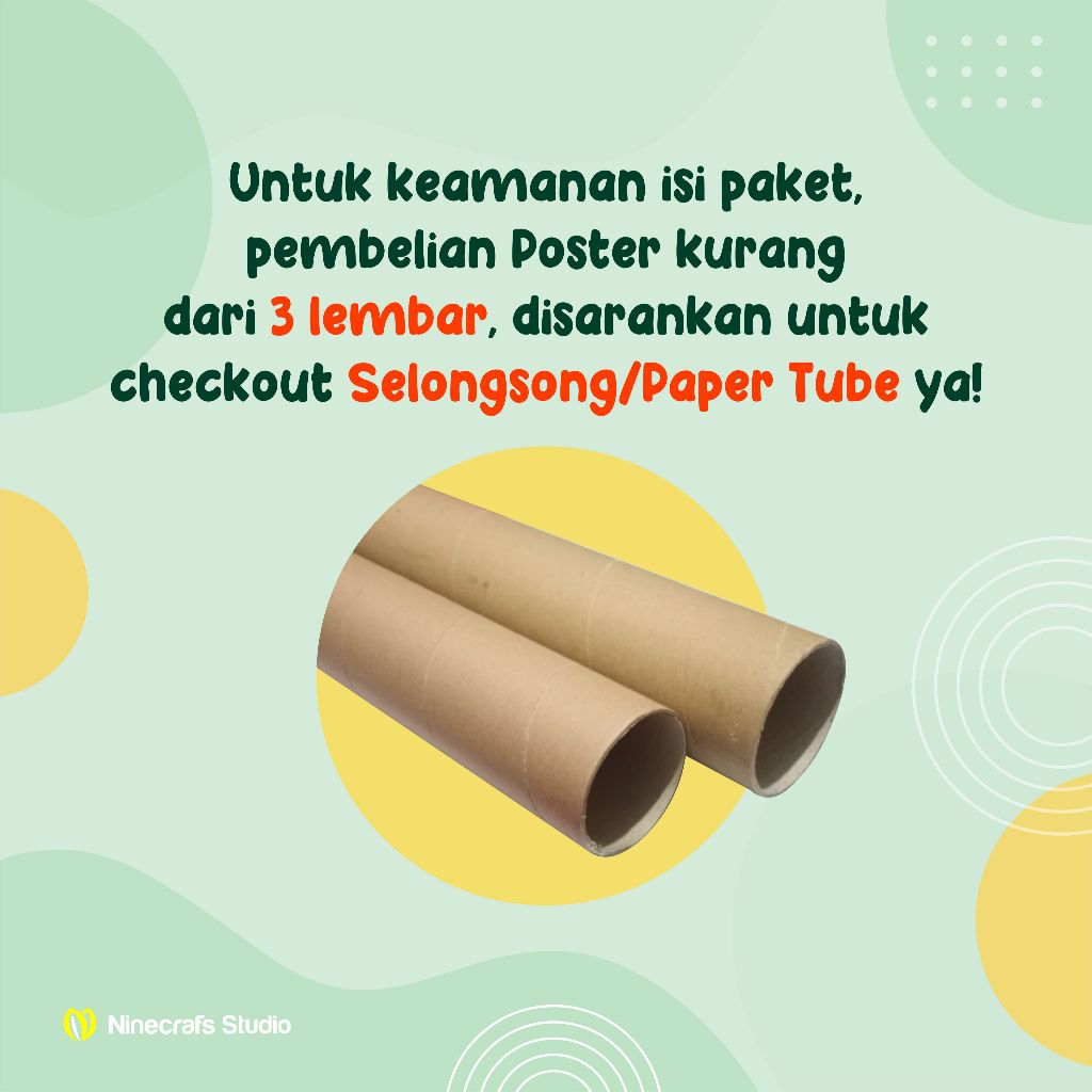 Paper Tube Packaging | Selongsong Pengaman Poster | NINECRAFS Studio