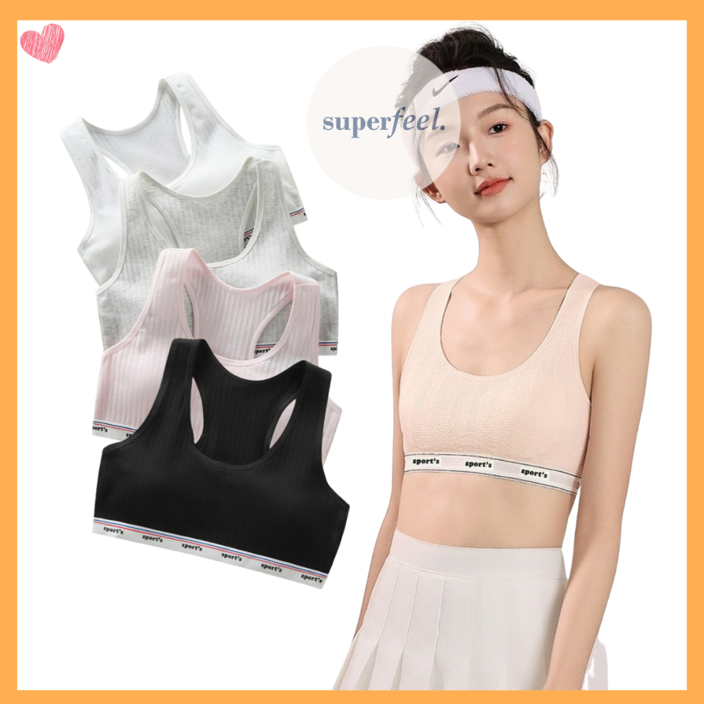 SFL Miniset Sporty Bra BH Mini Set Anak Remaja Perempuan Cewe Puberty Step 2 3 Dengan CUP PADDED