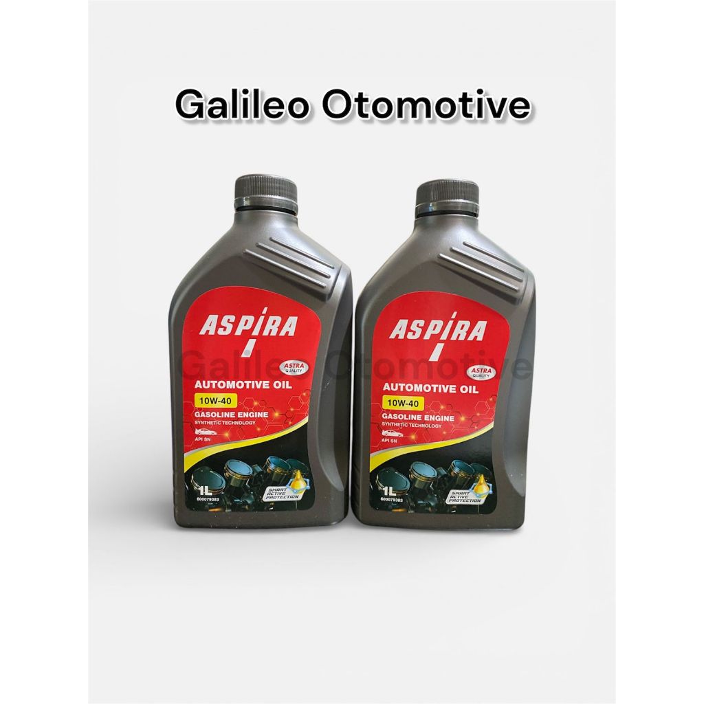 OLI MOTOR MATIC 1 LITER 10W-40 ASPIRA API SN PT ASTRA Otoparts Produksi SHELL ASLI ORIGINAL