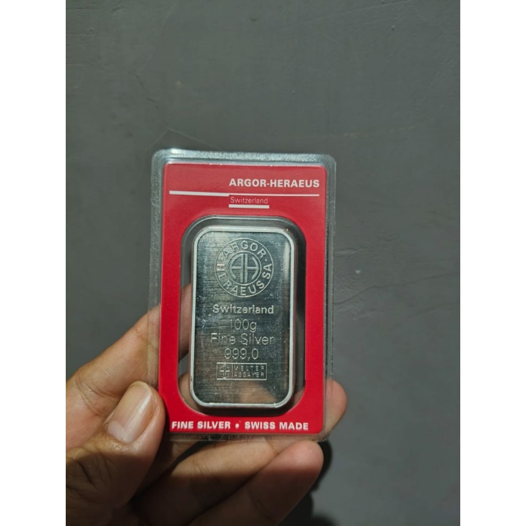 silver Argor Heraeus 100 gram