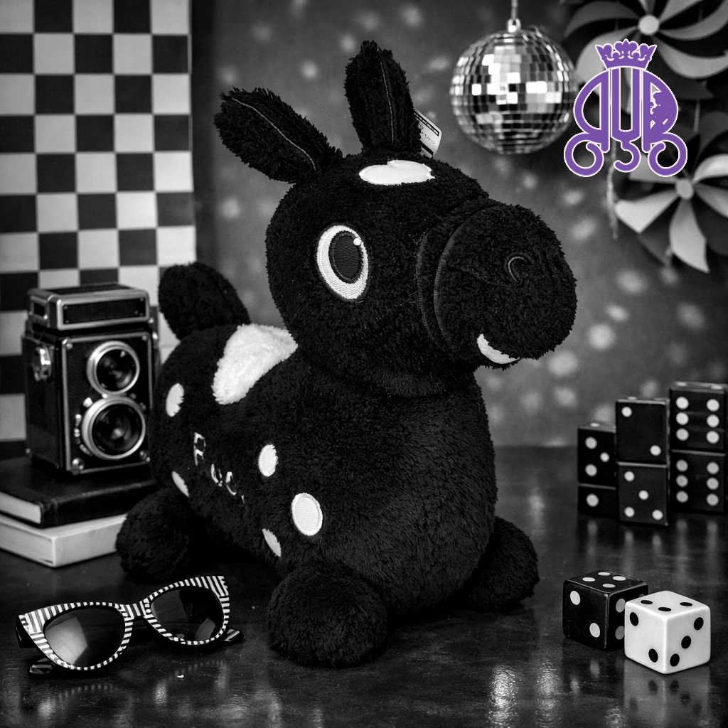 Boneka karakter kuda Rody warna hitam