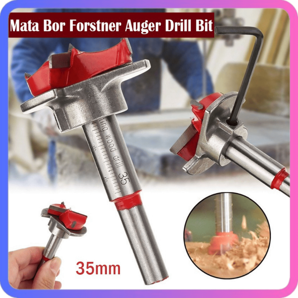 Mata Bor Engsel Sendok 35mm Mata Bor Kayu Forstner Bit Pelubang Kayu Engsel Sendok