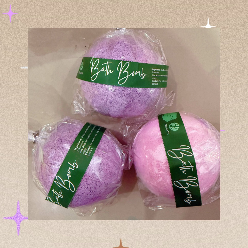 BaliBath Bath Bomb Busa Bubble Bath Bomb Mandi Busa Berendam Relaksasi Besar Diameter 6cm Bali