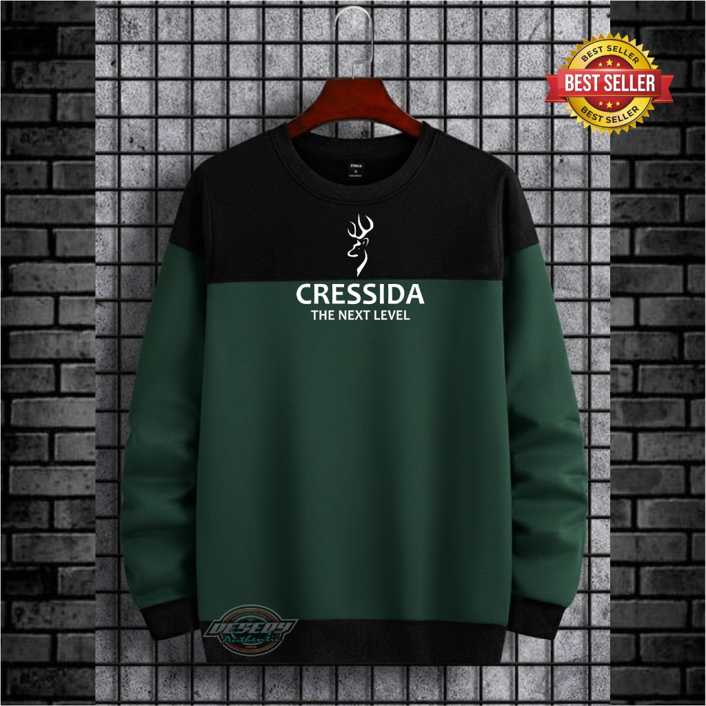 Sweater Jumbo Big Size Kombinasi / Sweater Crewneck Pria Wanita M L XL XXL 3XL 4XL 5XL