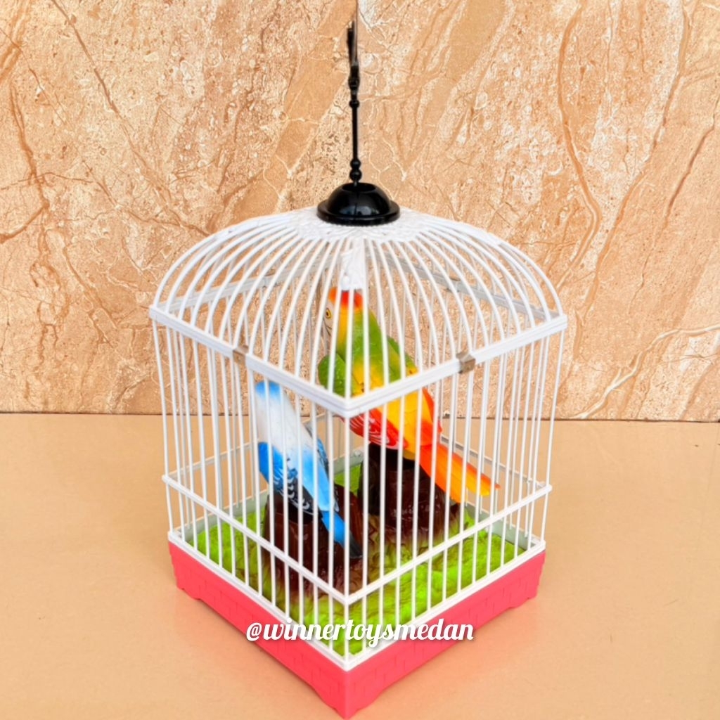 Mainan Burung Sangkar Besar / Mainan Kandang Burung Sangkar Berkicau Berbunyi / Mainan Happy Bird Ca