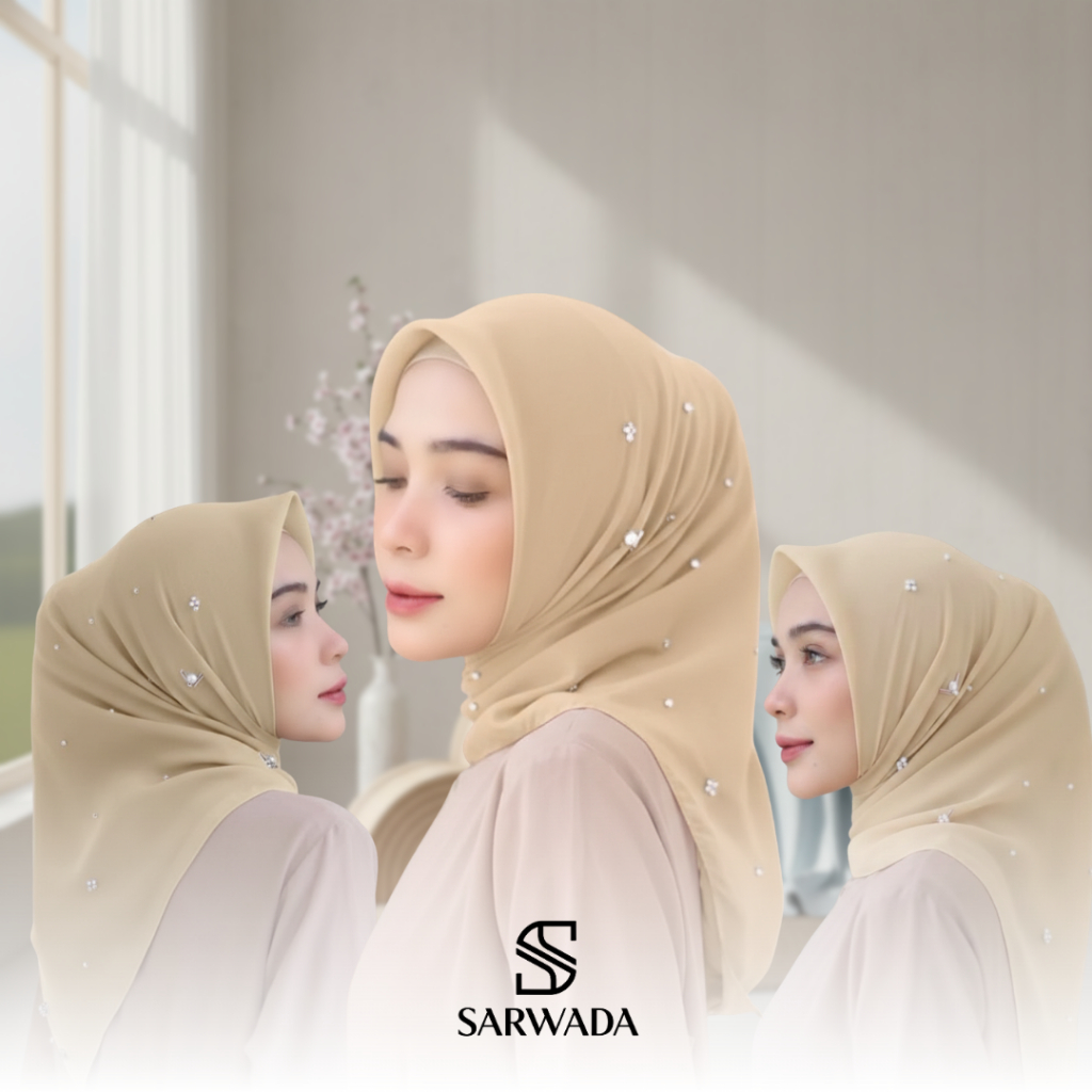Sarwada - Raya Square Hijab Payet Swarovski Adem Voal Premium