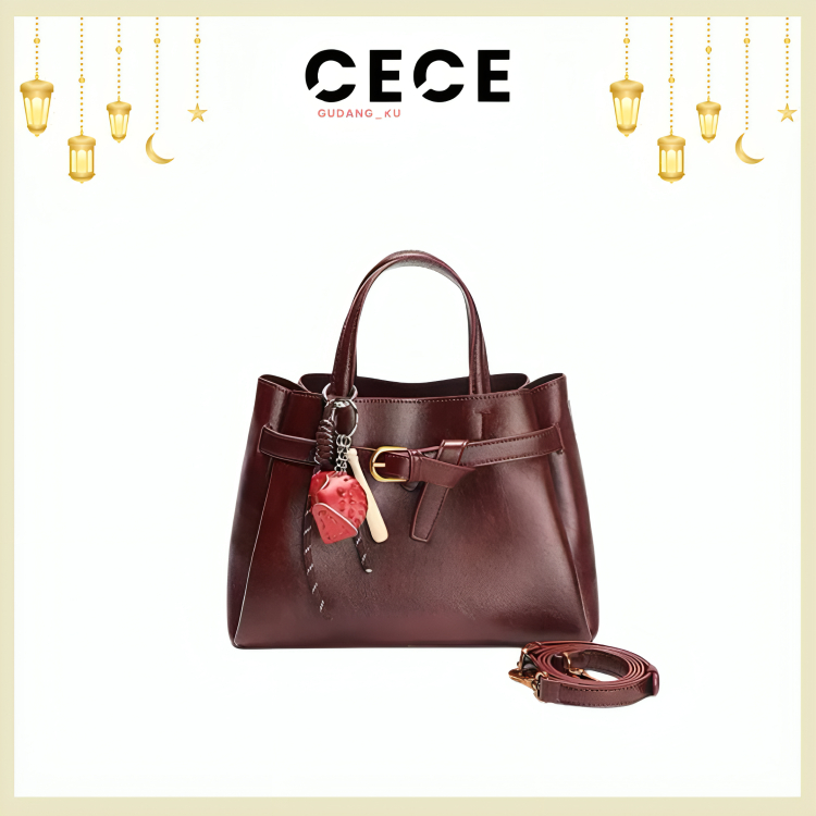 CECE Tas Selempang ORIGINAL BULBROLLY Kulit Asli Free Bag Charm