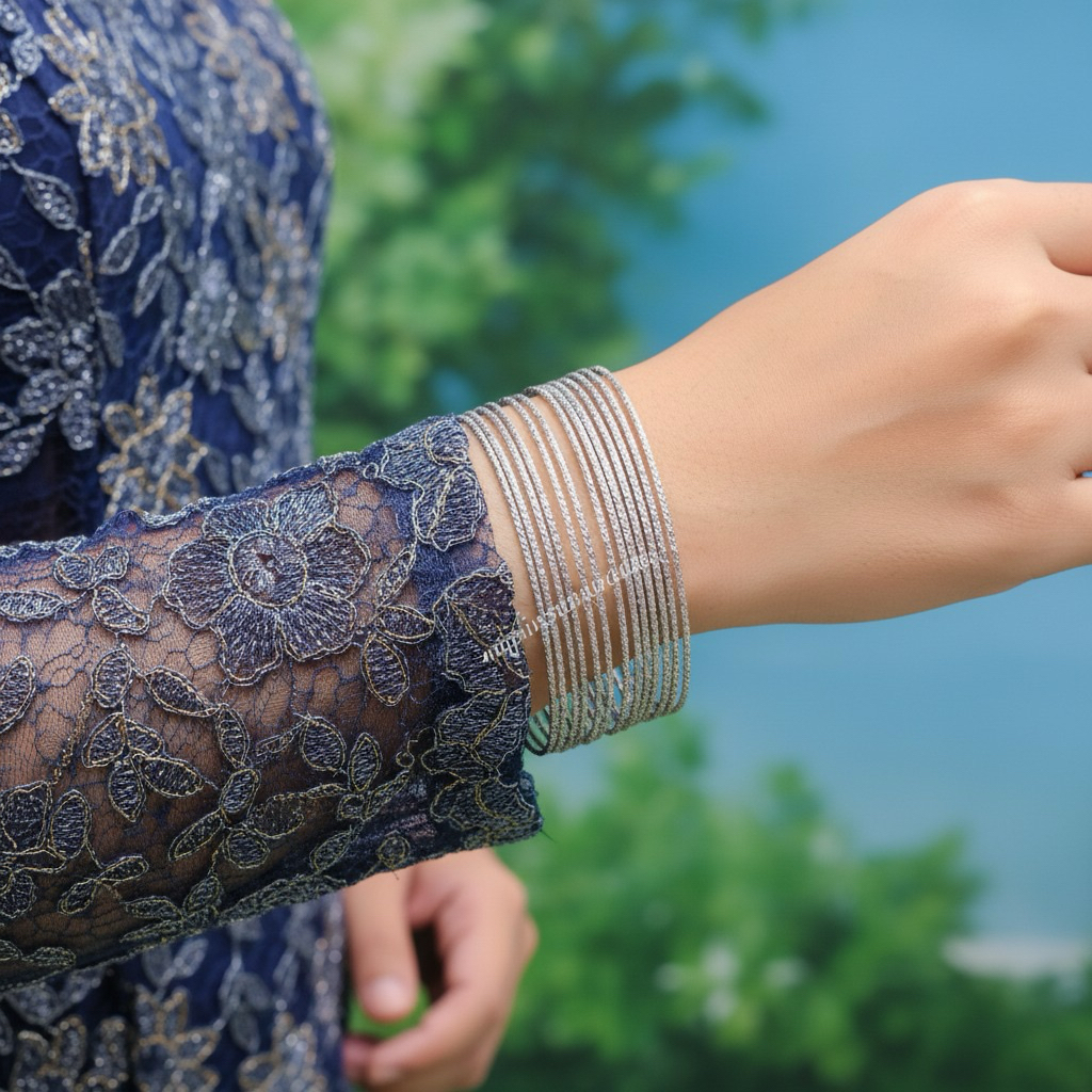 Gelang Keroncong tipis vierr32. gelang perhiasan wanita titanium rodhium xuping tembaga lapismas