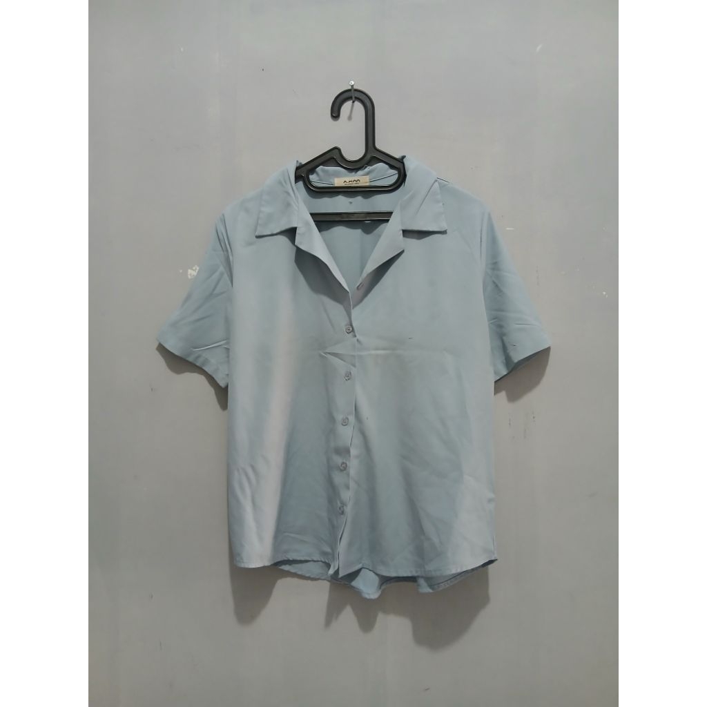 Kemeja Wanita Nagita looks biru langit