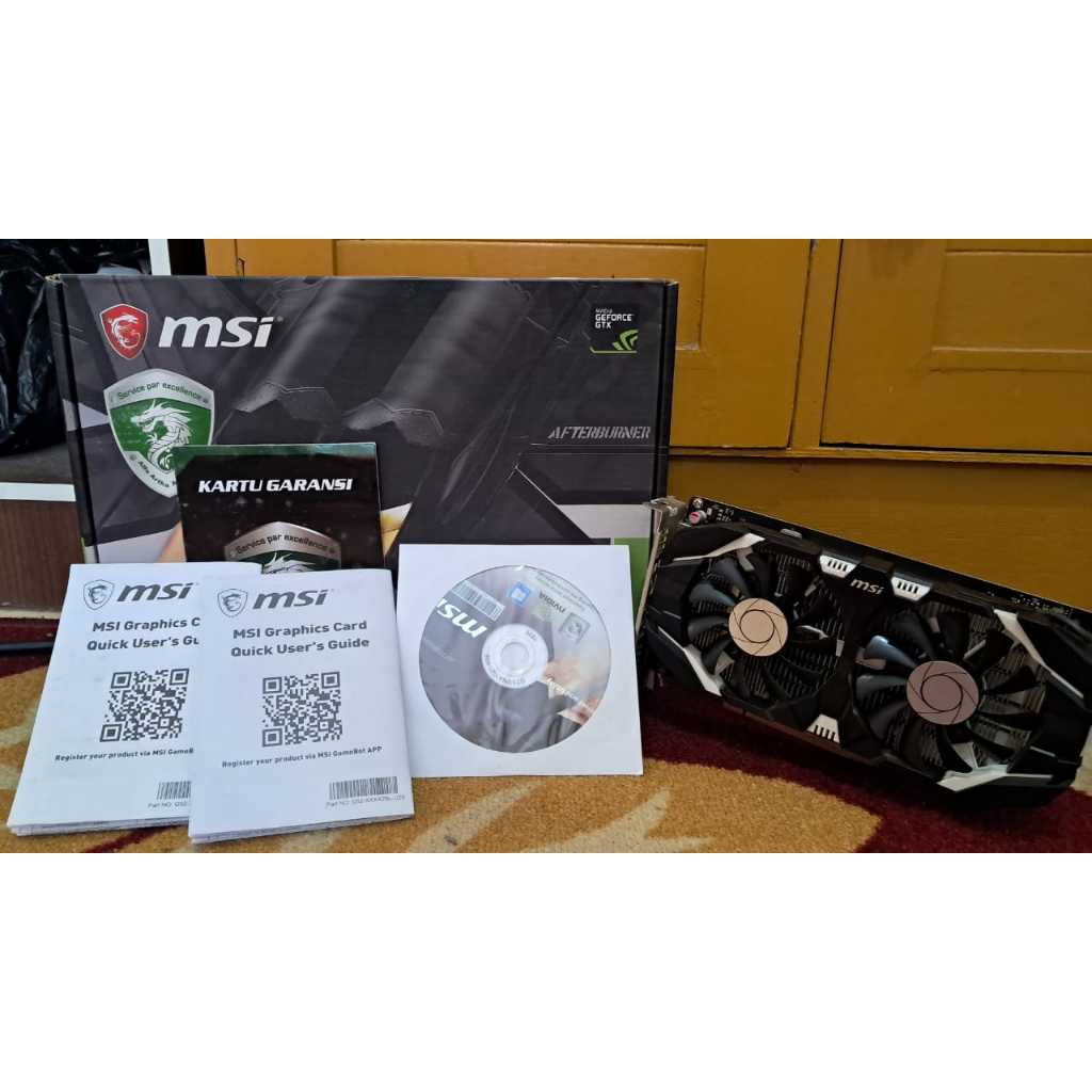 VGA MSI GTX 1050TI 4GB GDDR5 DUAL FAN ORIGINAL SECOND HAND