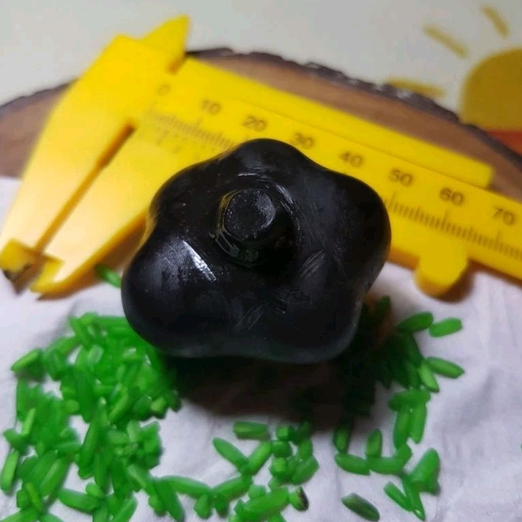 Batu alam batu labu warna hitam polos